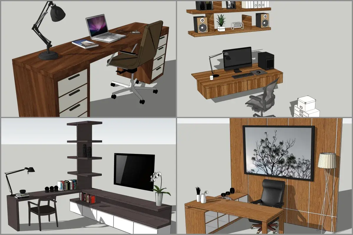 Combo Study Modern Desk