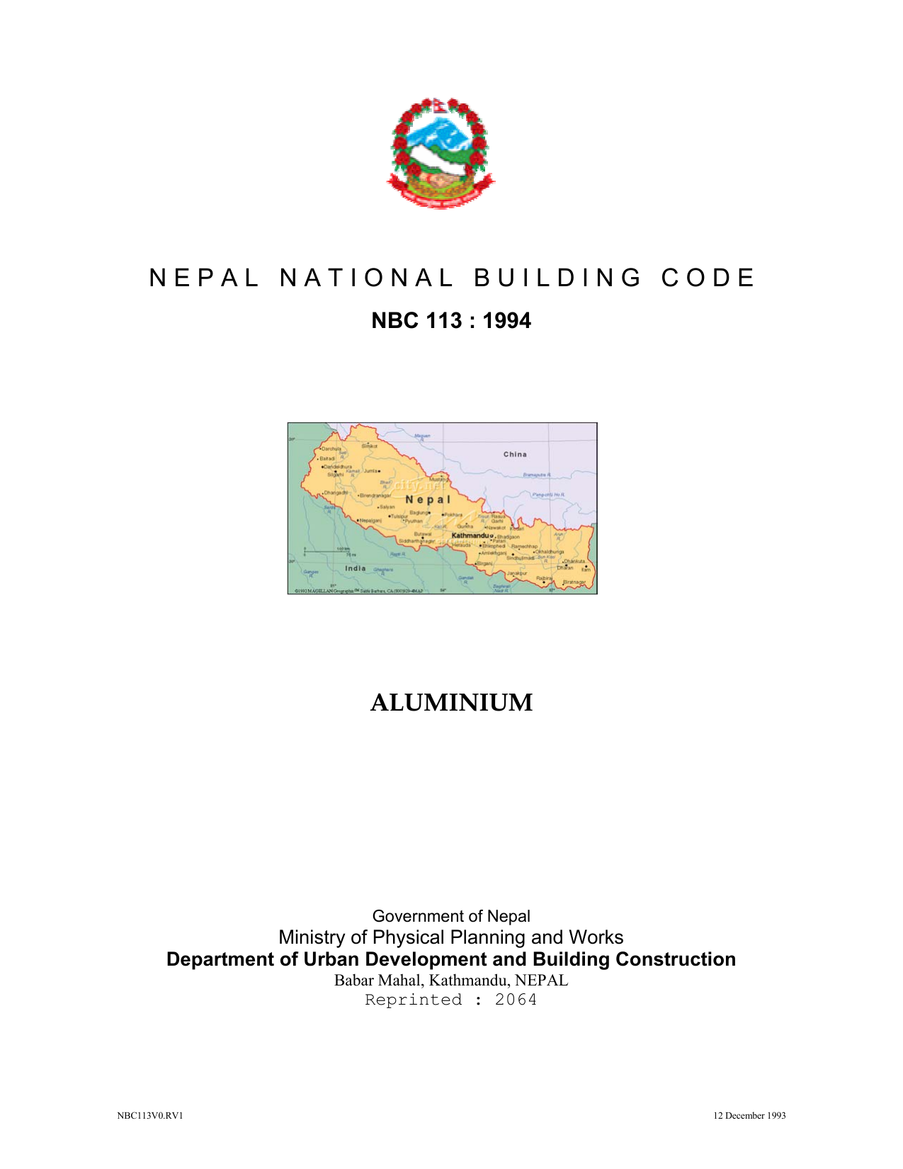 NBC 113: Aluminium