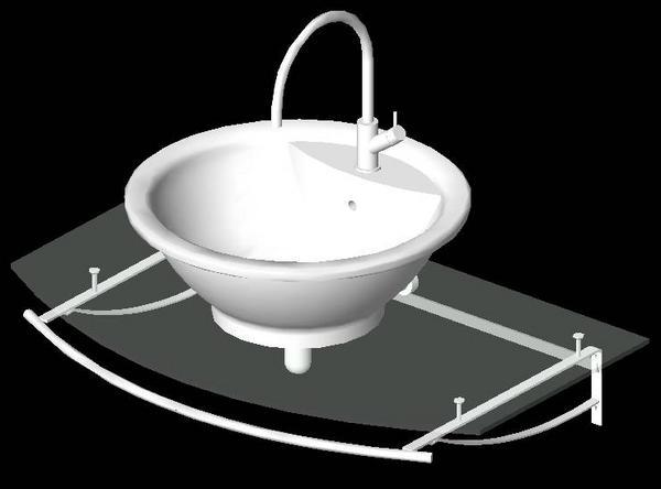 Porcher glass plan and basin