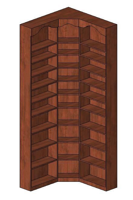 Floor-To-Ceiling Corner Bookshelves