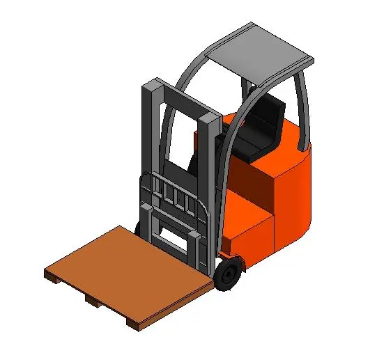 Forklift electric as HELI H4 — preview 1, by mol17 (RevitCity, CC0)