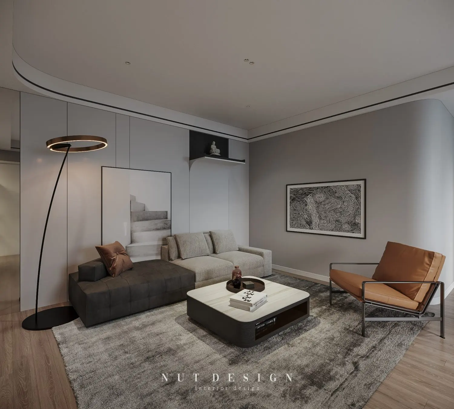 Living Room – Kitchen Interior — preview 1, by Nguyen Ngoc Tung (3dzip)