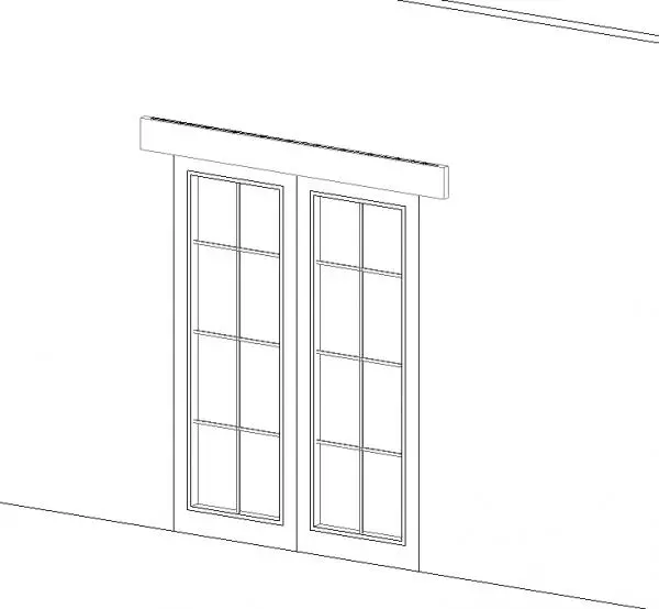 Exterior Double Door — preview 1, by aggiealecs (RevitCity, CC0)