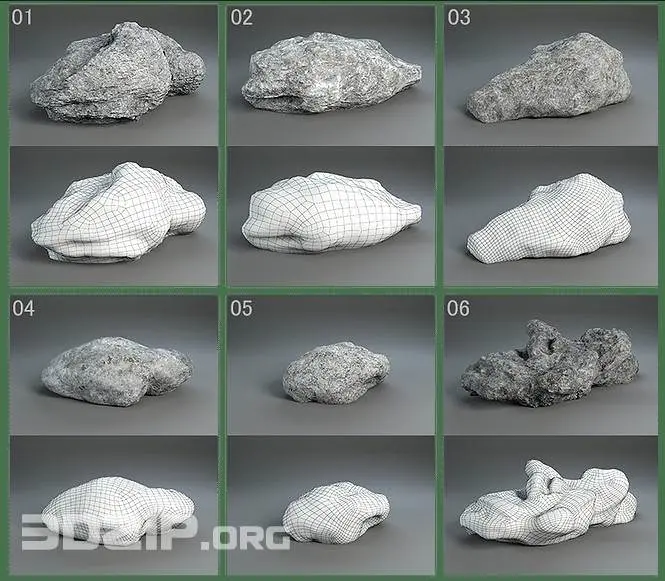 Rock Pack Vol.01 — preview 1, by Alab-Rendering (3dzip, CC0)