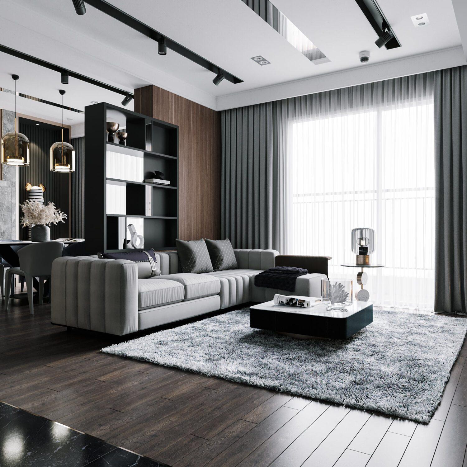 Interior Living Room- Kitchen — preview 1, by Hoang Nguyen (3dzip)