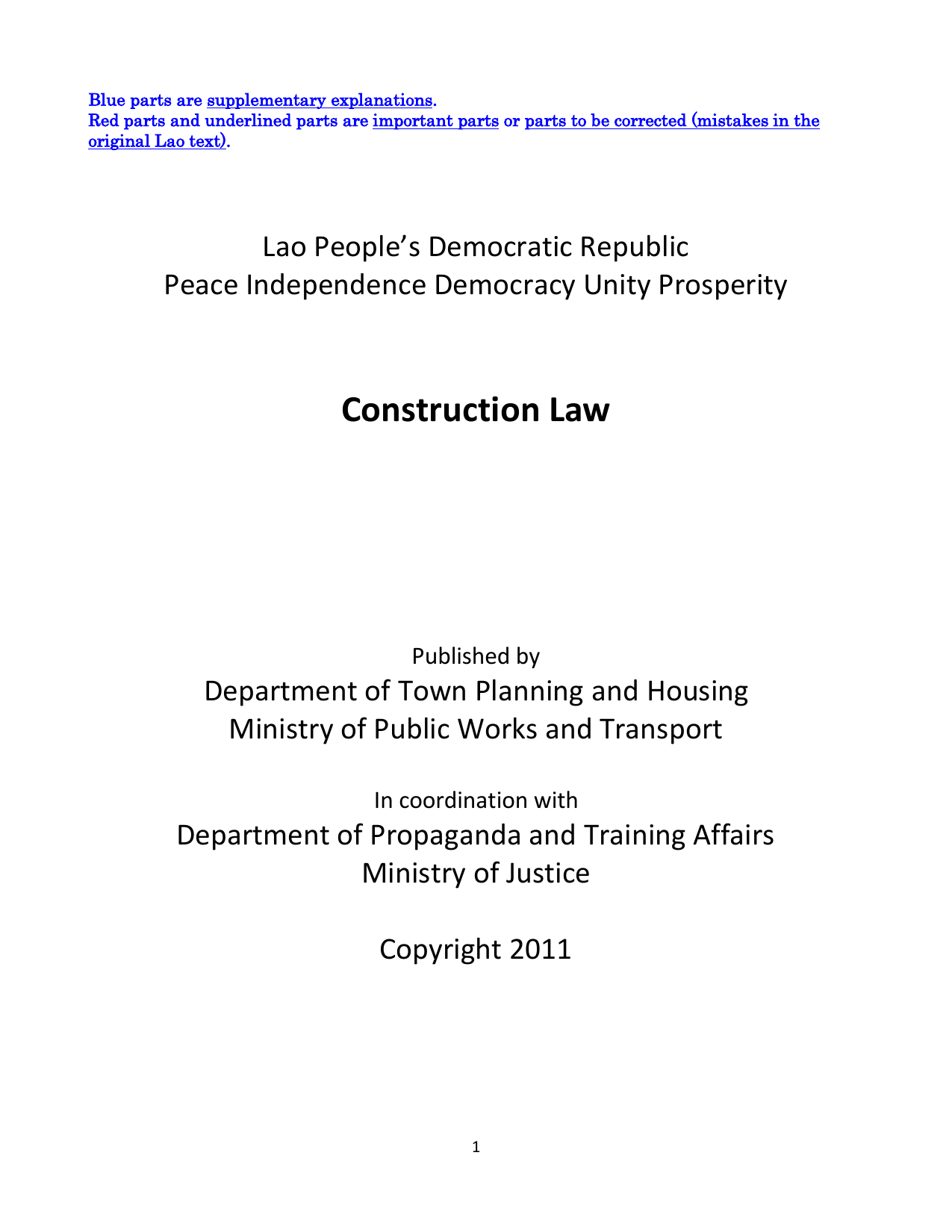 Law on Construction (2009)