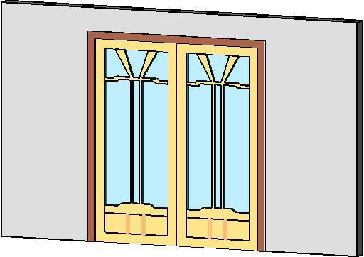 Double glass door