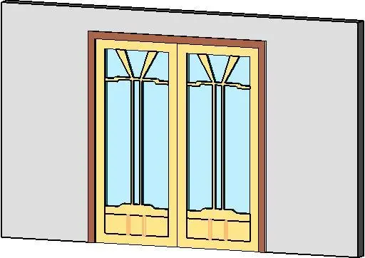 Double glass door