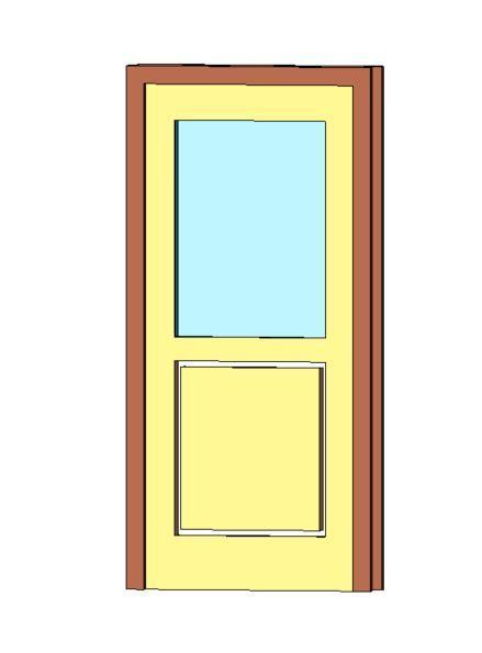 Panel Door with Glass Window