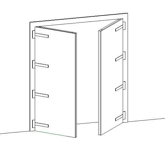 Door - Barn Swinging - Parametric — preview 1, by marmiketin1 (RevitCity, CC0)