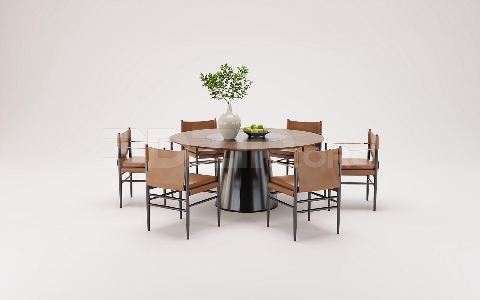 Dining Table And Chair — preview 1 (3dzip)