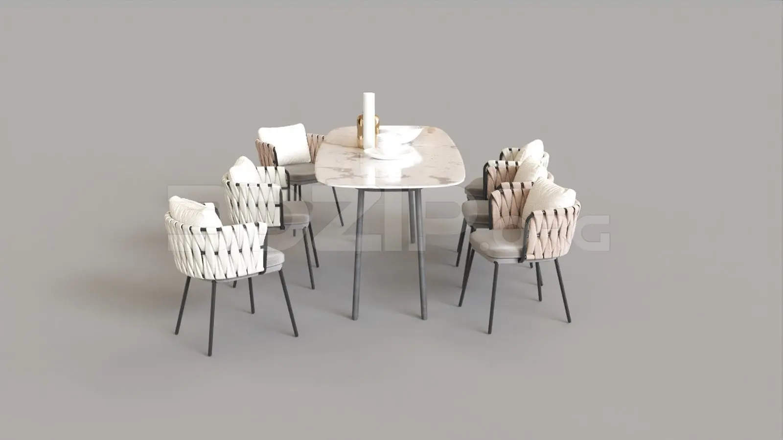 Dining Table And Chair — preview 1 (3dzip)