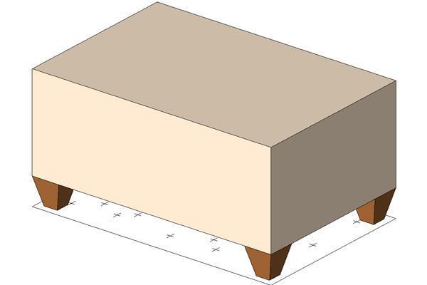 Foot stool with legs