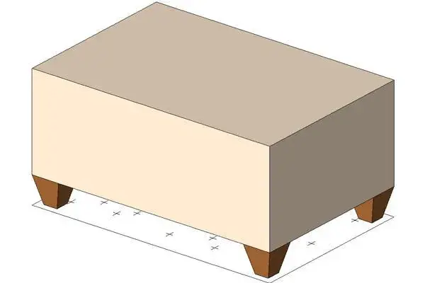 Foot stool with legs