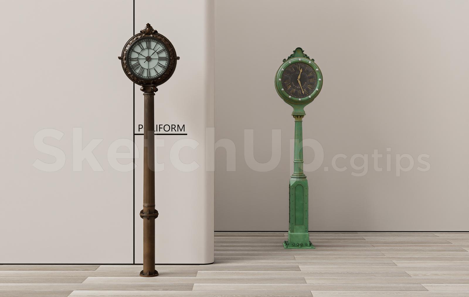 Victorian Style Double Sided Street Clock