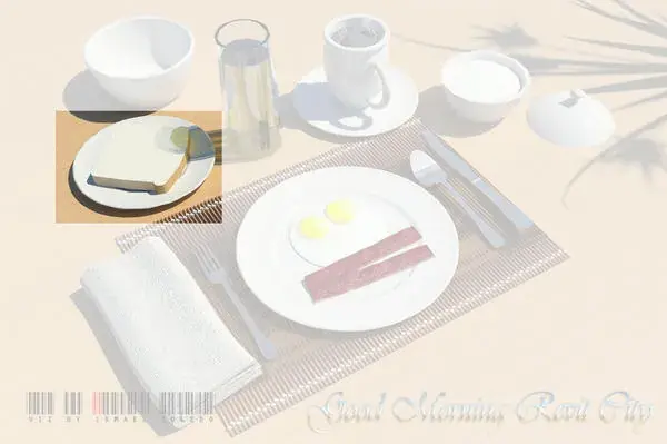 Plate with a Slice of Bread