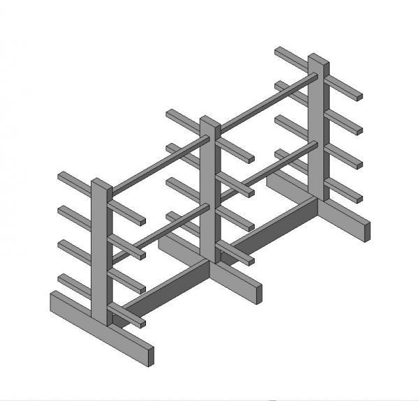 Double Loaded Storage Rack- Industrial type