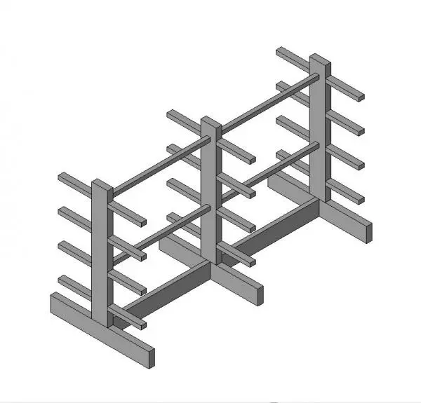 Double Loaded Storage Rack- Industrial type