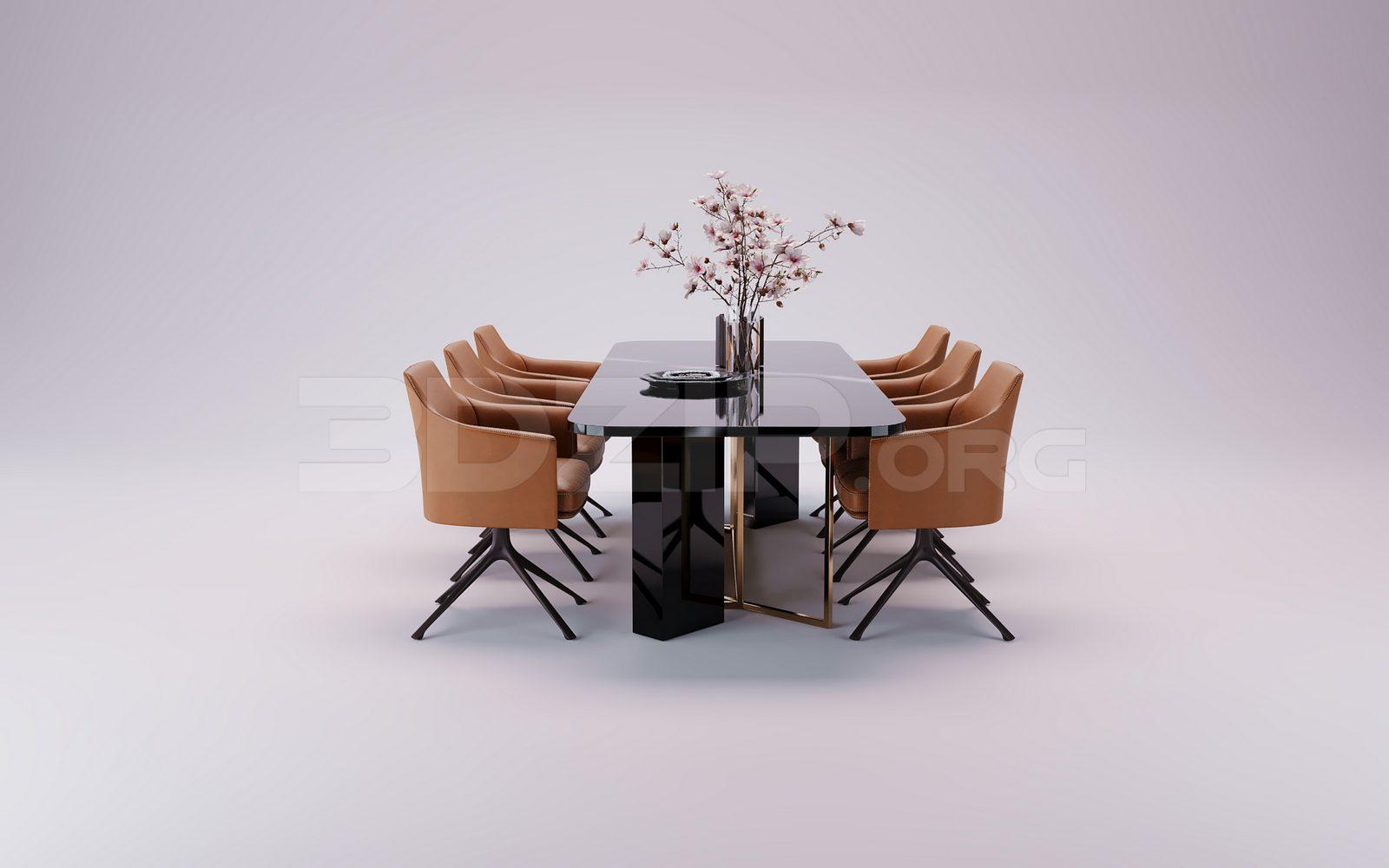 Dining Table And Chair — preview 1 (3dzip)