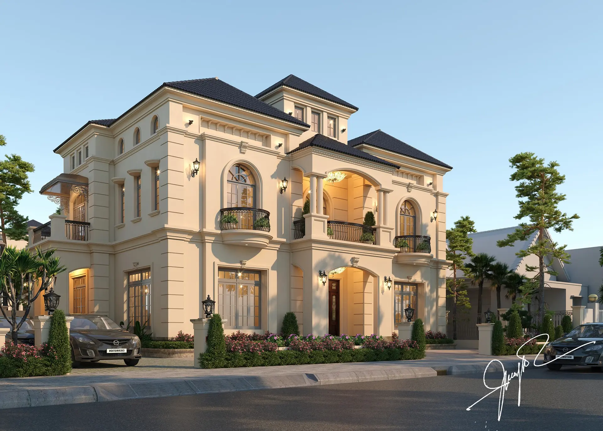 Exterior Villa Scene