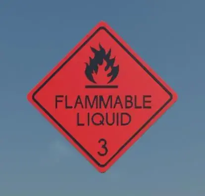 Flammable Liquid Sign