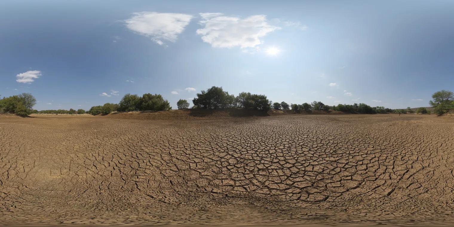 Dry Cracked Lake