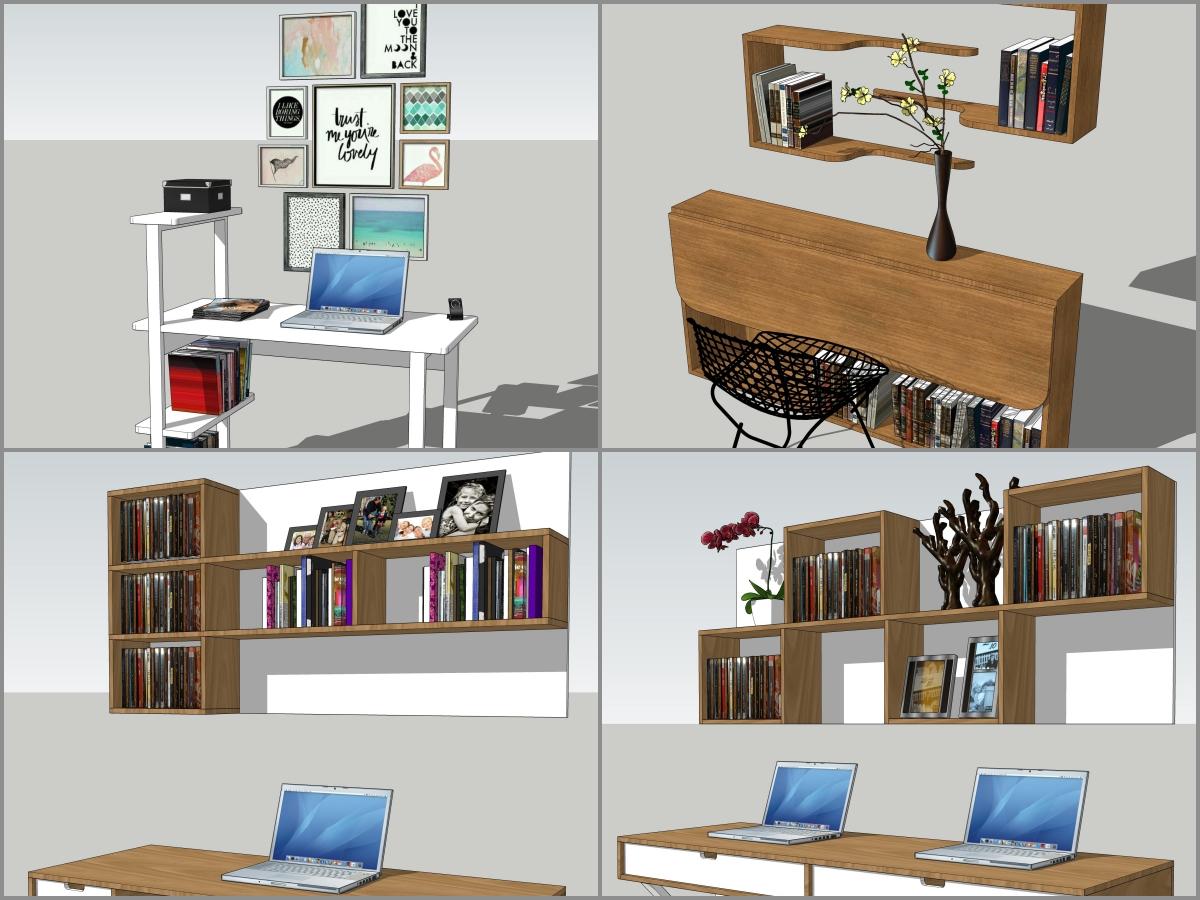 Combo study modern Desk