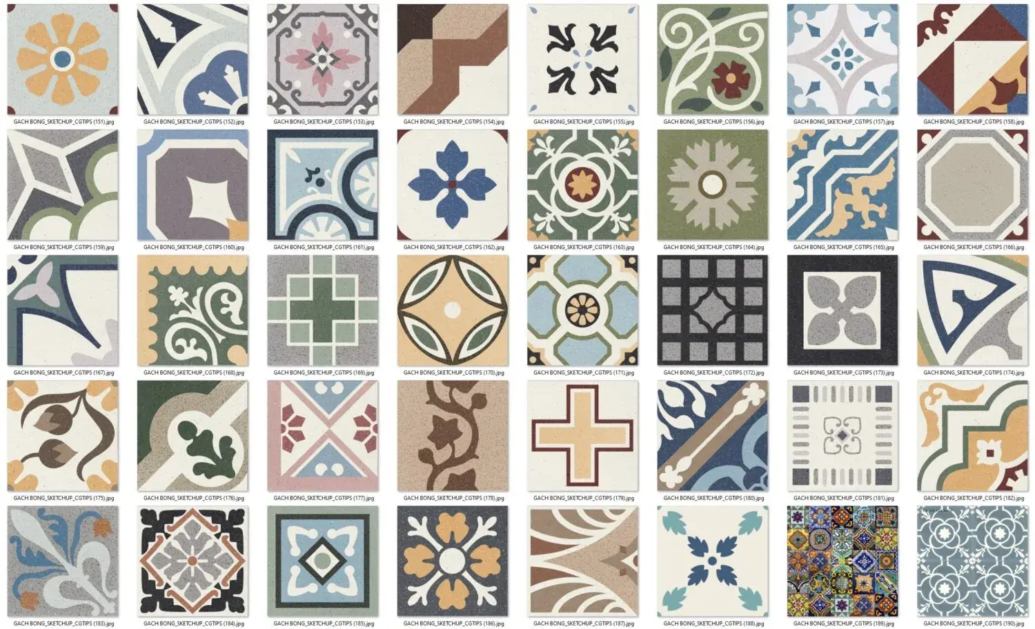 Gạch Bông Textures 2K