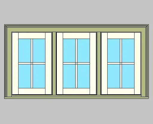 Kolbe Ultra Series Casement 3-Wide Units — preview 1, by Kolbe (RevitCity, CC0)