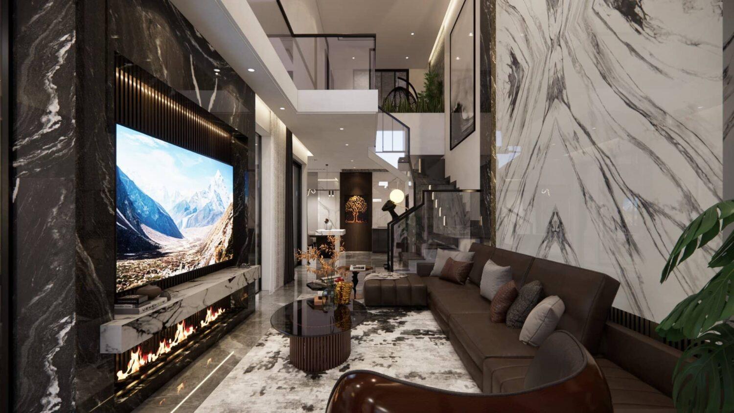 Living Room – Kitchen Interior