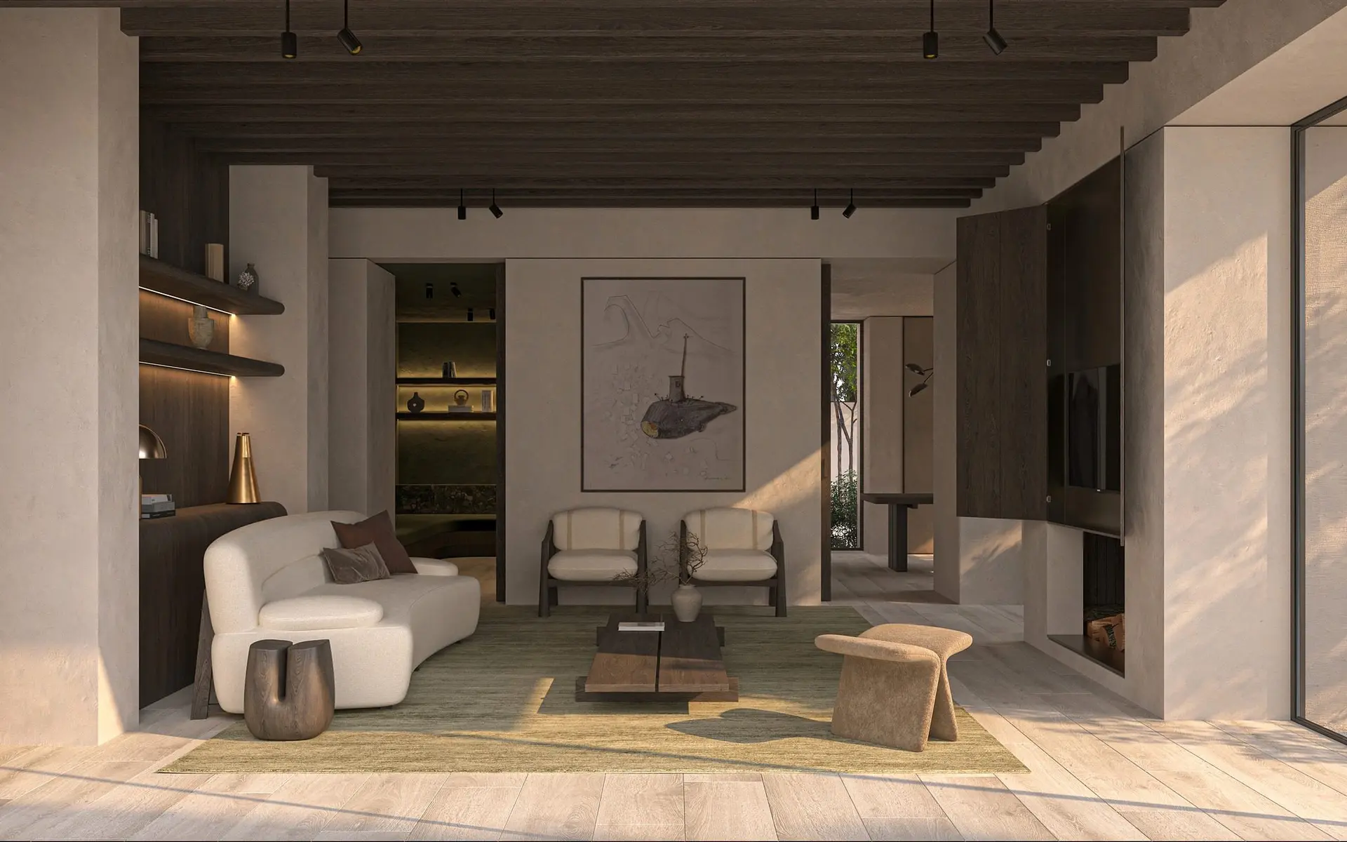 Living Room – Kitchen Interior — preview 1, by Do Toan (3dzip, CC0)