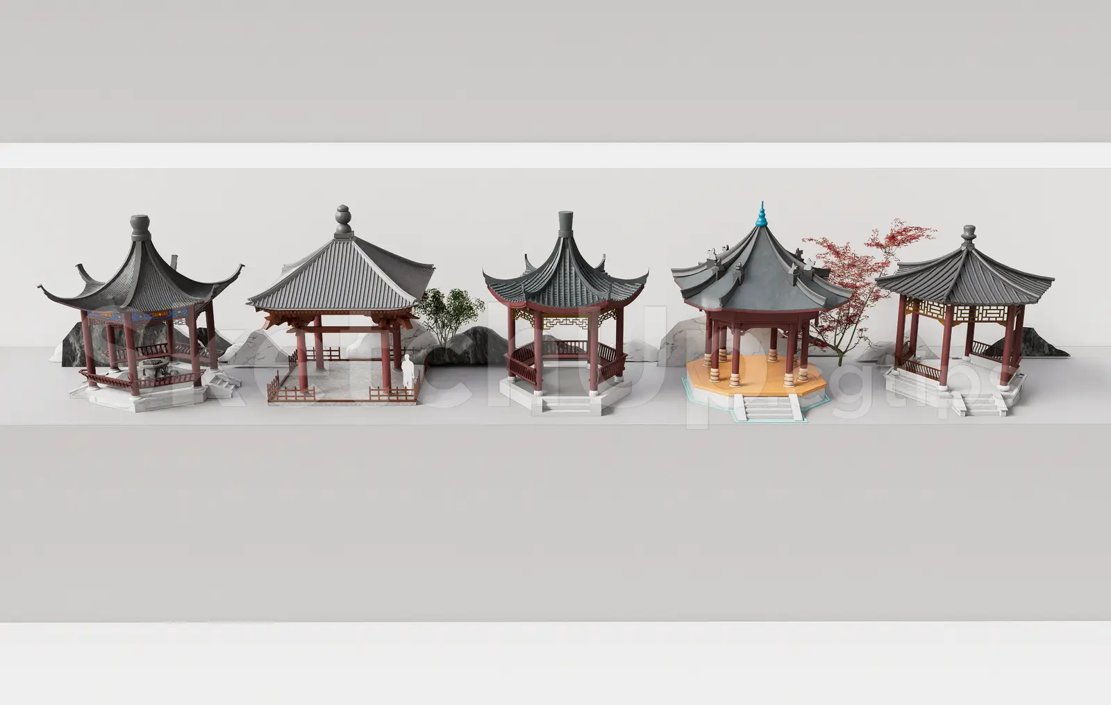 Chinese Style Garden Pavilions Pack — preview 1 (cgtips, CC0)