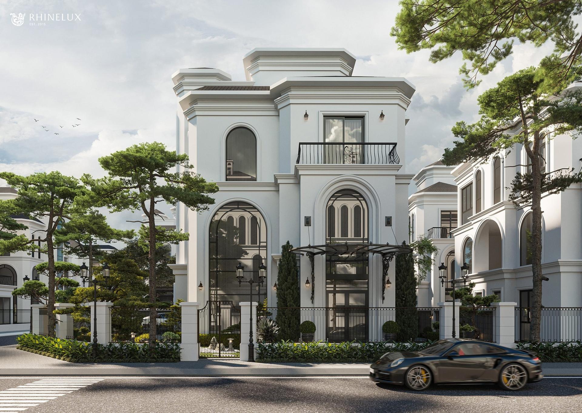 Luxury Neoclassical Corner Villa Exterior
