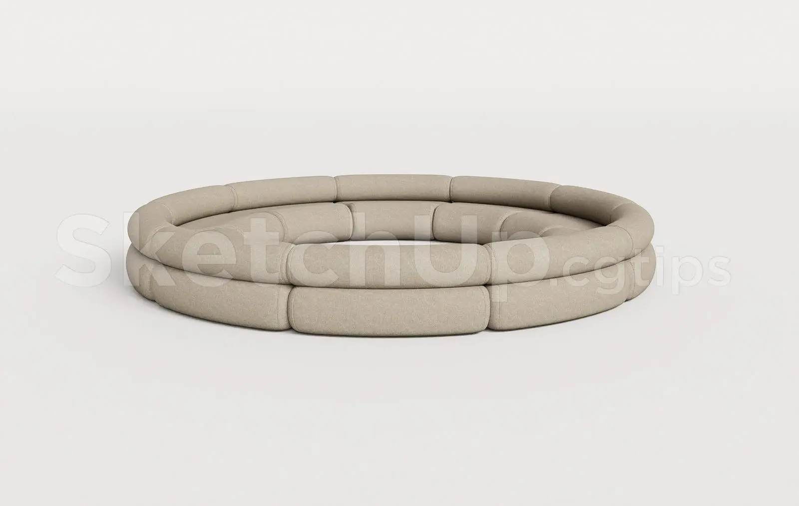 Round Modular Sofa – SketchUp 3D Furniture