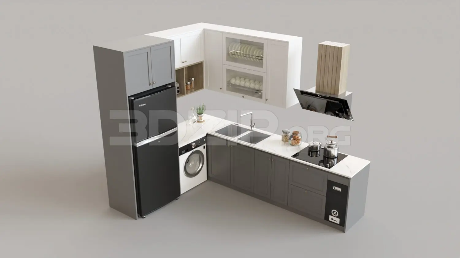 Kitchen — preview 1 (3dzip, CC0)