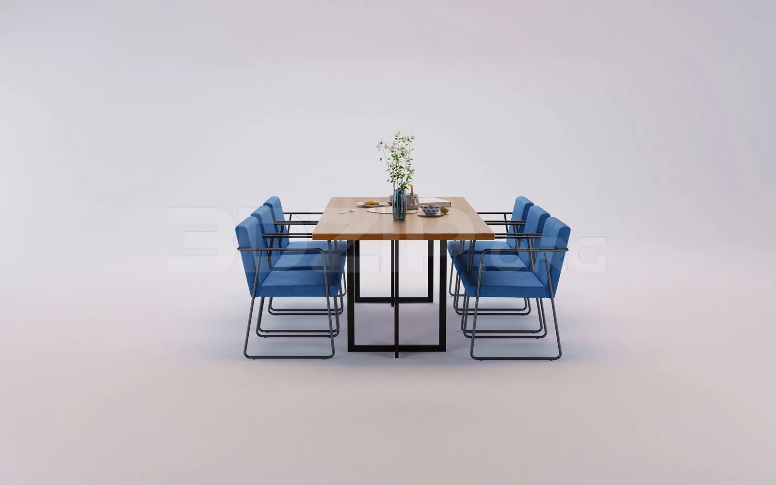 Dining Table And Chair — preview 1 (3dzip)