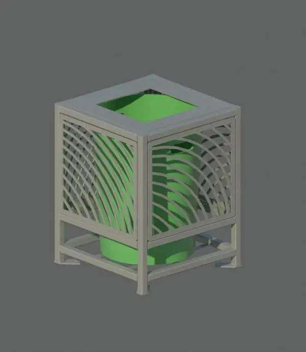 Jordan Creek Trash Receptacle