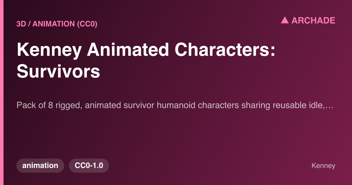Kenney Animated Characters: Survivors