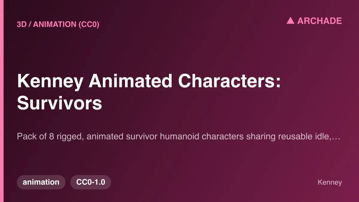 Kenney Animated Characters: Survivors