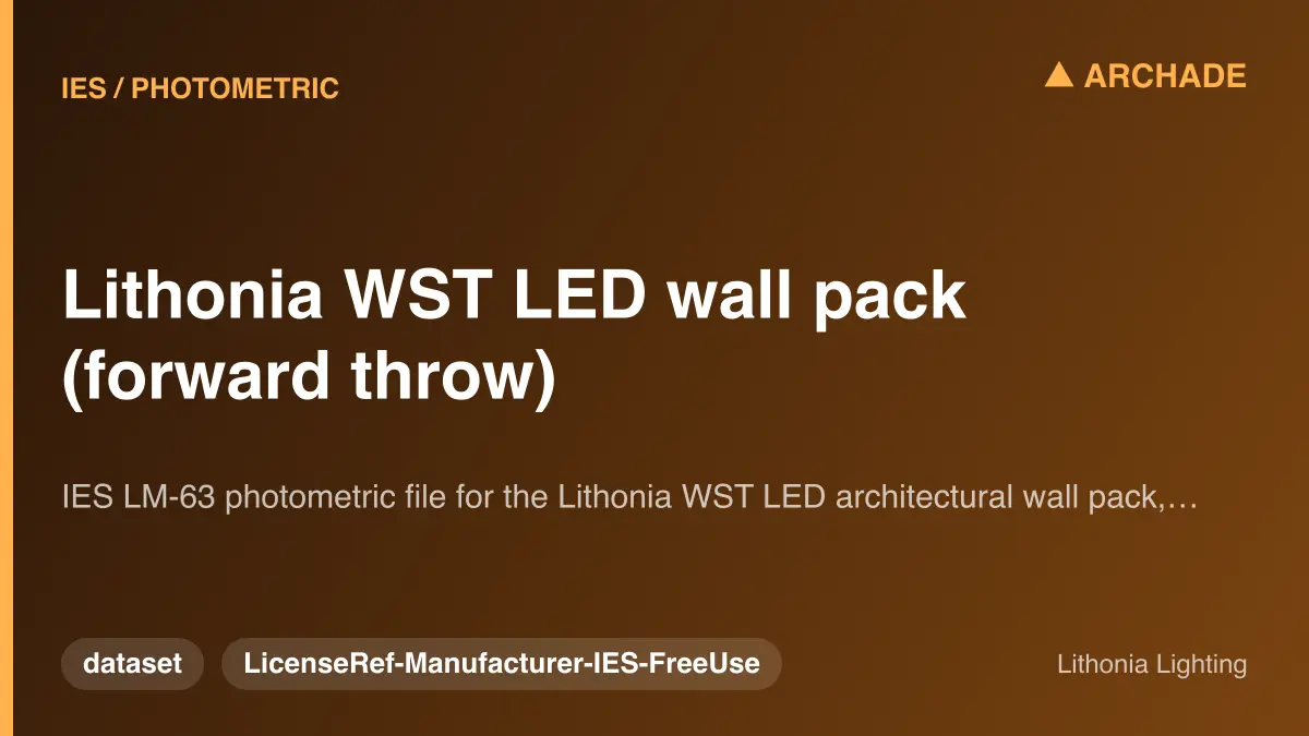 Lithonia WST LED wall pack (forward throw)