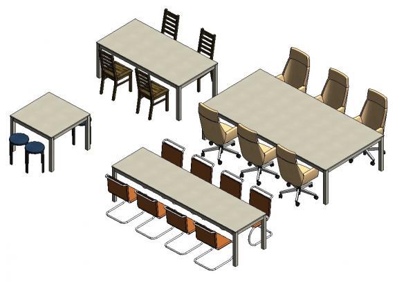 Table Rectangular Multi Seats