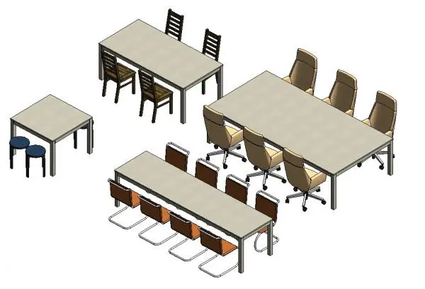 Table Rectangular Multi Seats