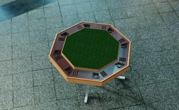 Poker Table — preview 1, by dillybar (RevitCity, CC0)
