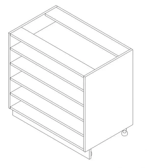 AWI 100 - Base Cabinet - Open