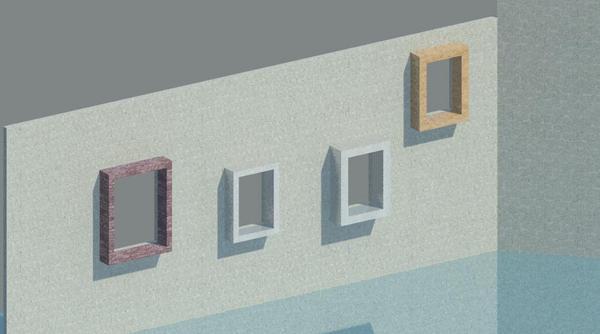 Window Opening No Glass with Parametric Borders