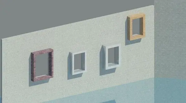 Window Opening No Glass with Parametric Borders