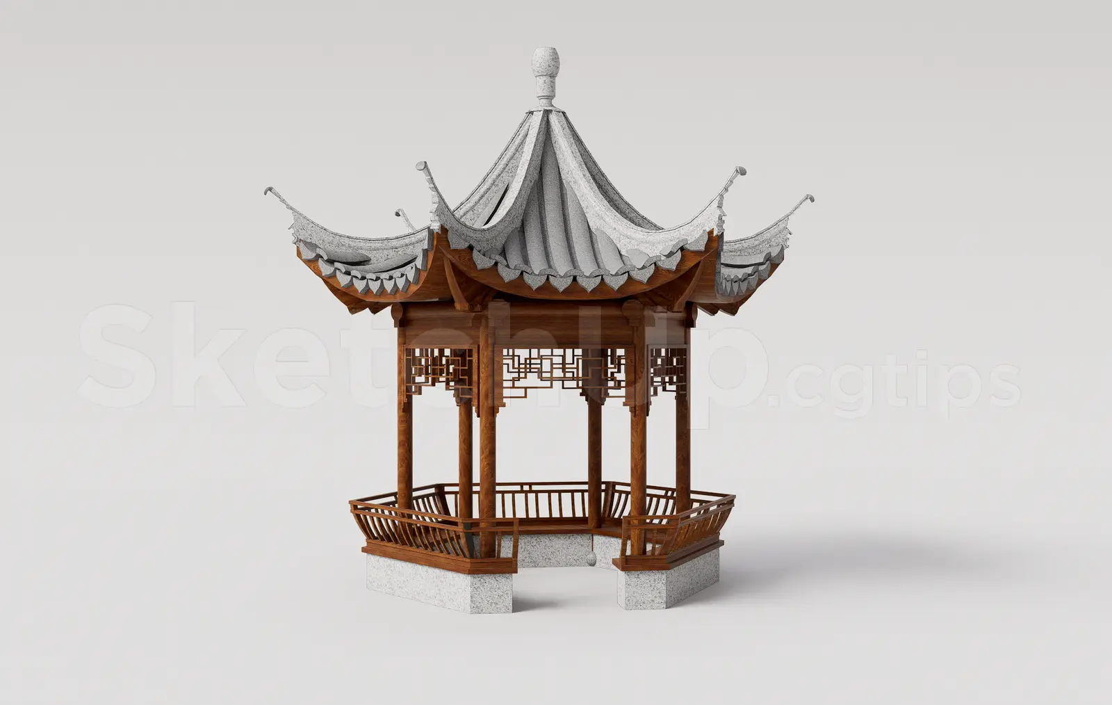 Traditional Asian Gazebo — preview 1 (cgtips, CC0)