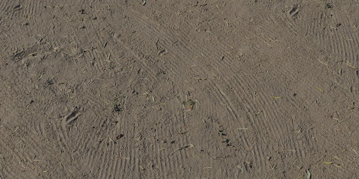 Raked Dirt — preview 1, by Dario Barresi, Dimitrios Savva (Poly Haven, CC0)