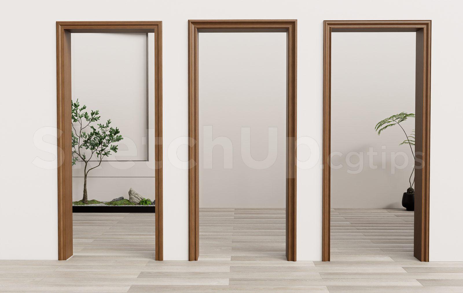 Classic Wooden Arched Doorway