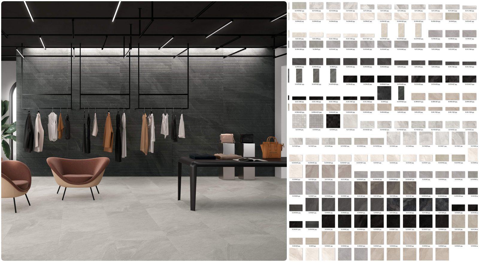 Granite & Porcelain Tile Texture Map Collection in Gray–Beige Tones (Full Texture)